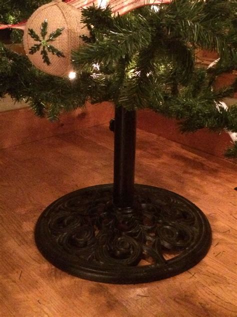 artificial christmas tree stand diy|More.